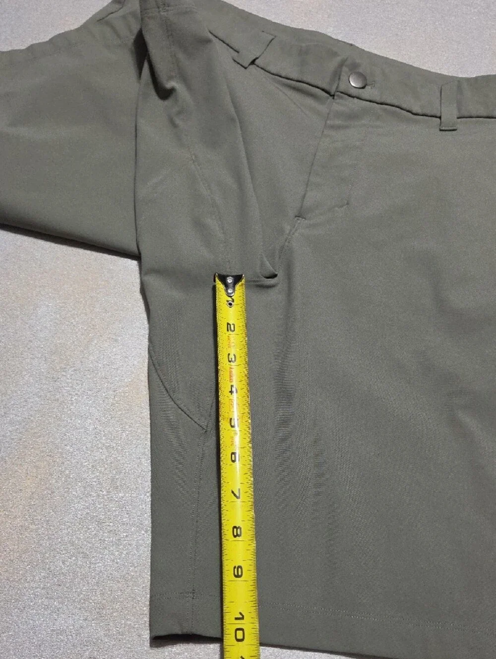 lululemon athletica Men's Flat-Front Shorts — Olive Green